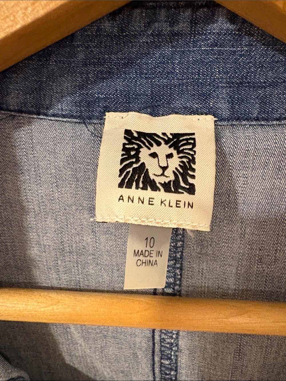 Anne Klein Sleeveless Denim Midi Dress in Blue - Picture 3 of 7